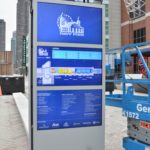 bright monitors outside