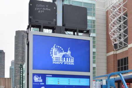 bright monitors outside