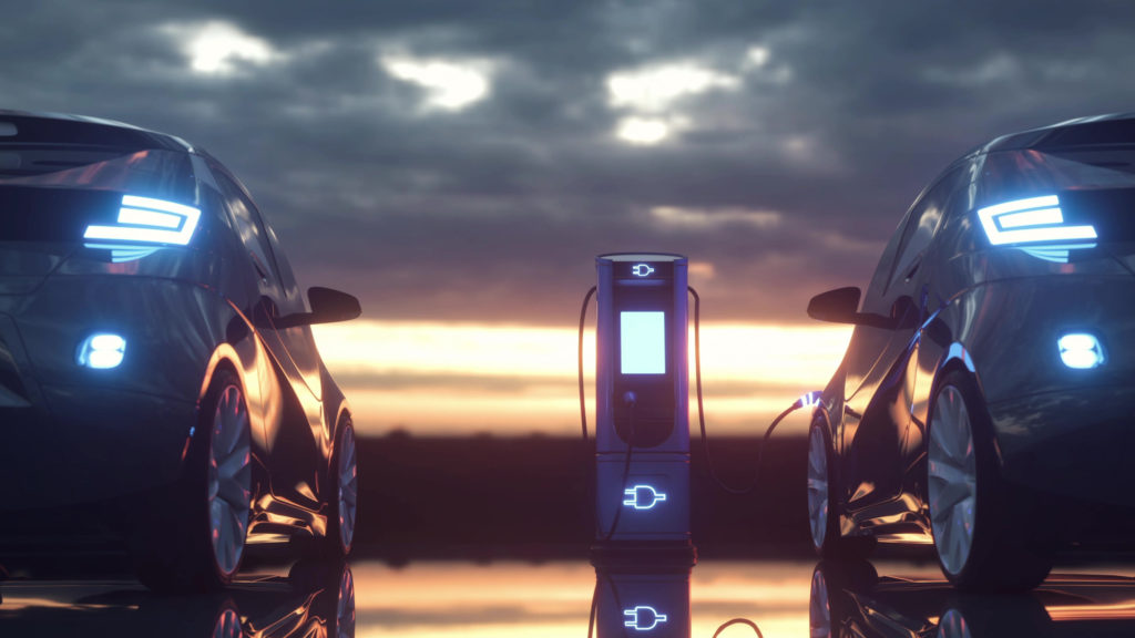 display for charging electric car