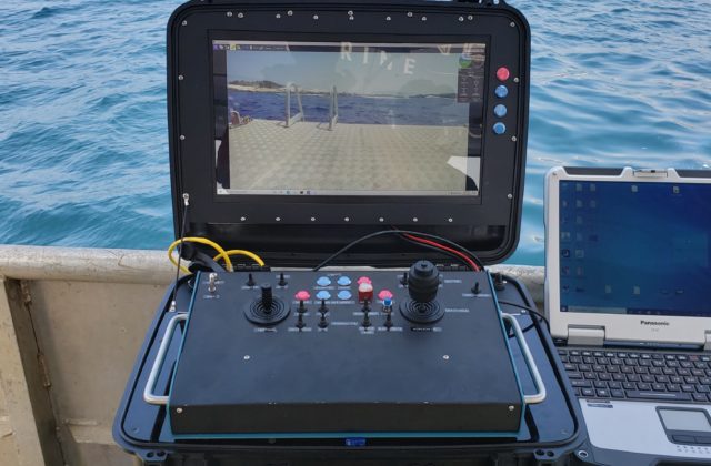 high bright monitor on barge