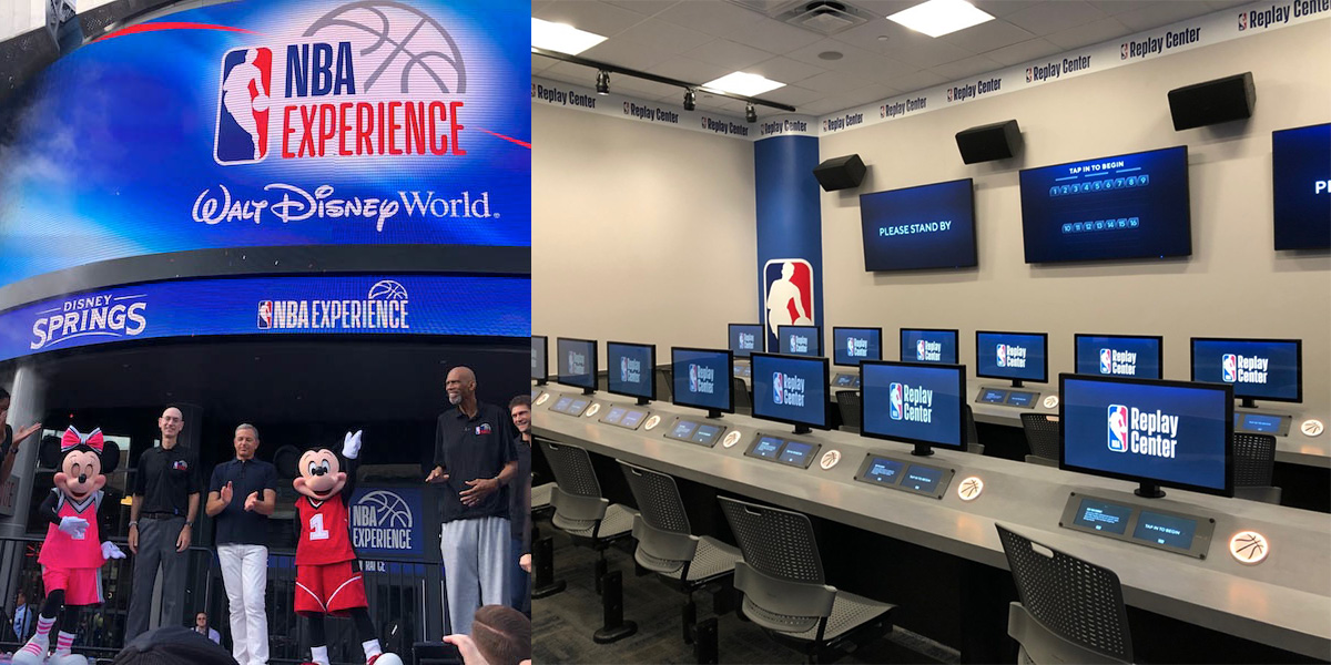 TRU-Vu Monitors at the NBA Experience attraction at Walt Disney World