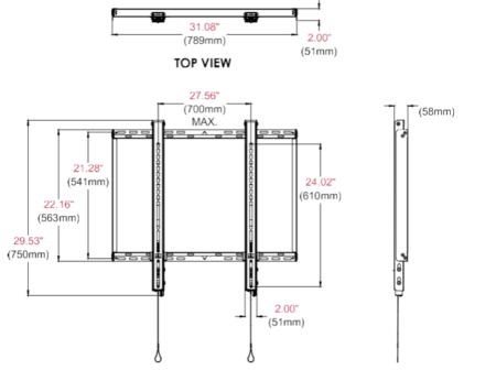 outdoor tv mounting bracket 86"